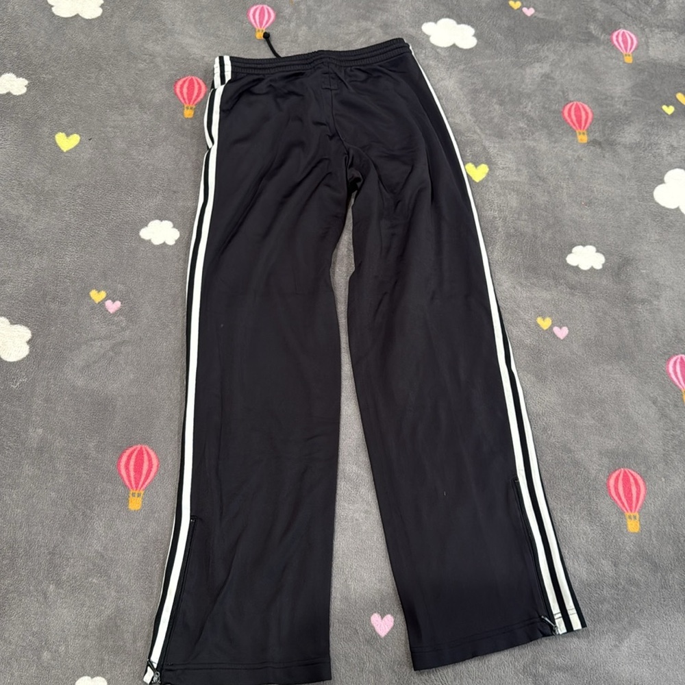 Adidas Black and White Sweatpants with Iconic Stripes - Picture 2 of 3